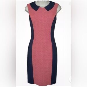 French Connection blue oranger sleeveless pencil sheath dress size 6
